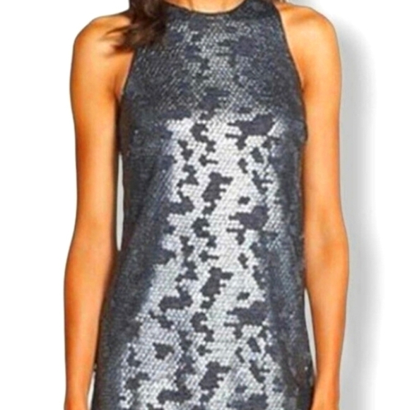 Laundry By Shelli Segal Dresses & Skirts - Laundry By Shelli Segal Silver All Over Matte Sequin Dress